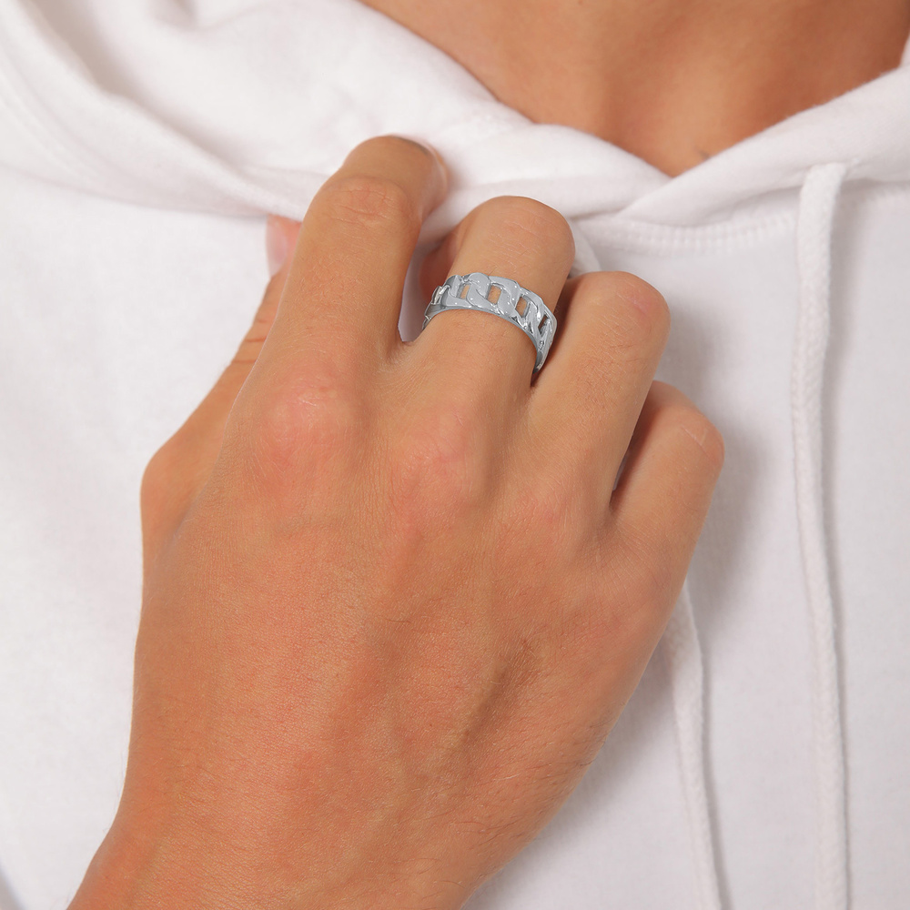 KUZZOI KUZZOI Bague Statment Massif Trend Robuste Look Rustique Bague Homme - (925/1000) Bague