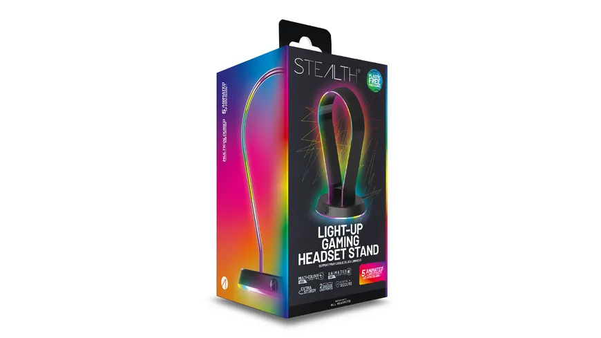 LED Headset Ständer mit USB Ports