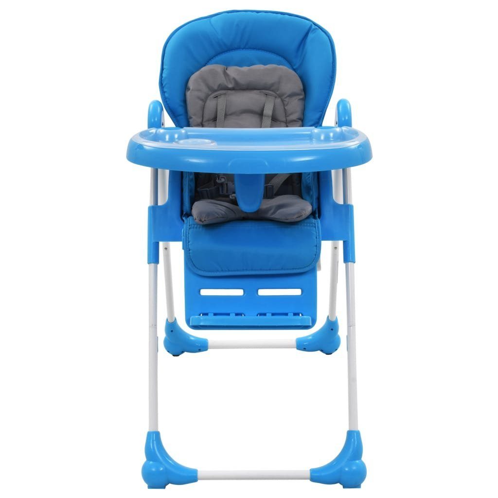 vidaXL Kombihochstuhl Babystuhl Hochstuhl Babysitz Kinderstuhl Kunststoff mit Tischablage bl