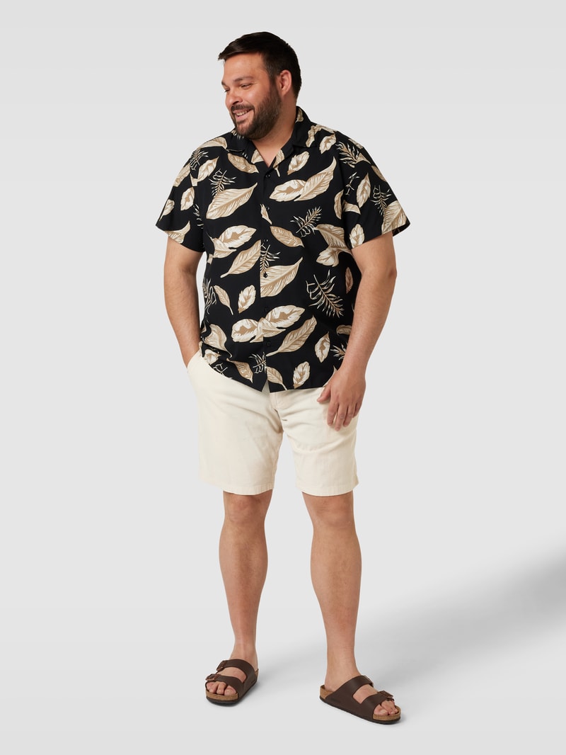 PLUS SIZE RegularFit Shorts mit Leinen Modell 'DAVE' in sand