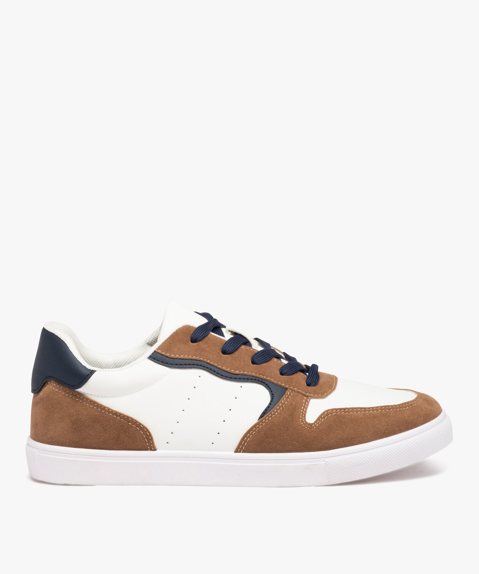 Tennis multi-matières fermeture lacets homme blanc | GEMO