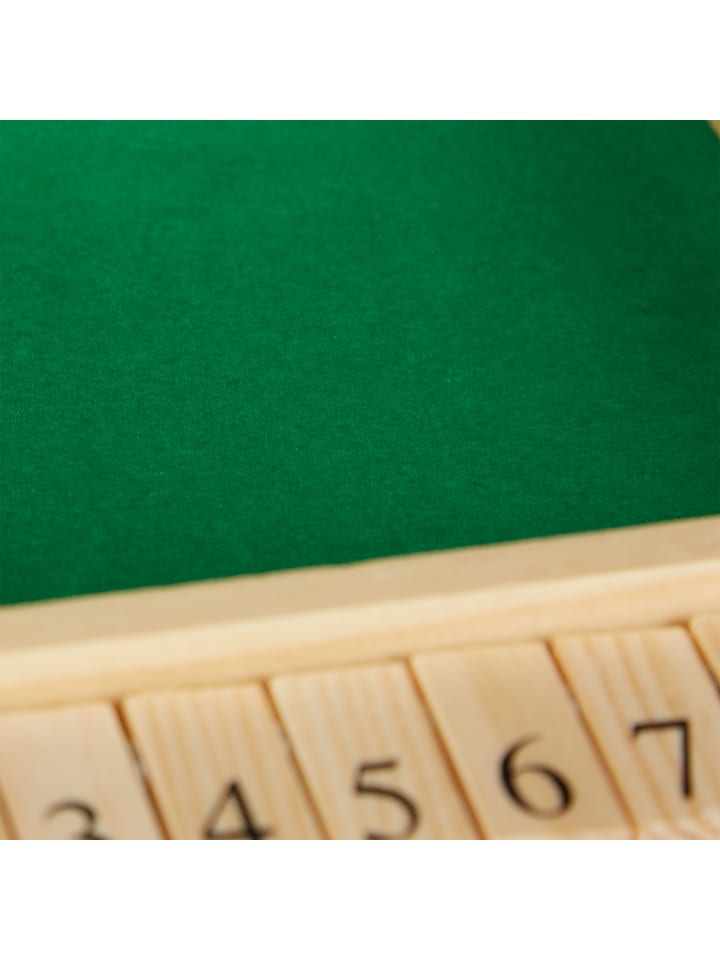 relaxdays Shut the Box Spiel in Natur/Grün günstig kaufen onesize