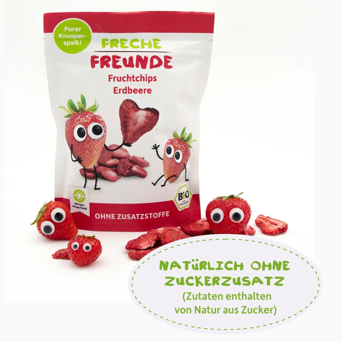Kindersnack Fruchtchips Erdbeere, ab 3 Jahre, 12 g