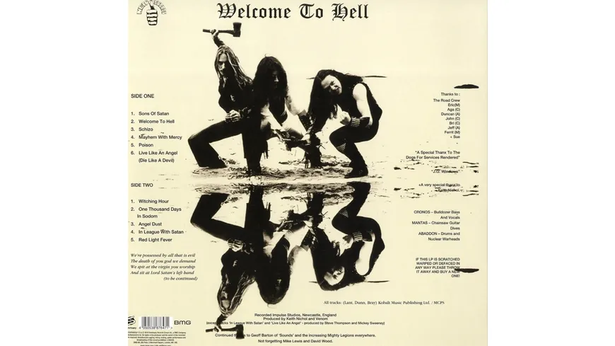 Welcome to Hell (40th Anniversary Limited Edition) Ltd. Splatter Vinyl
