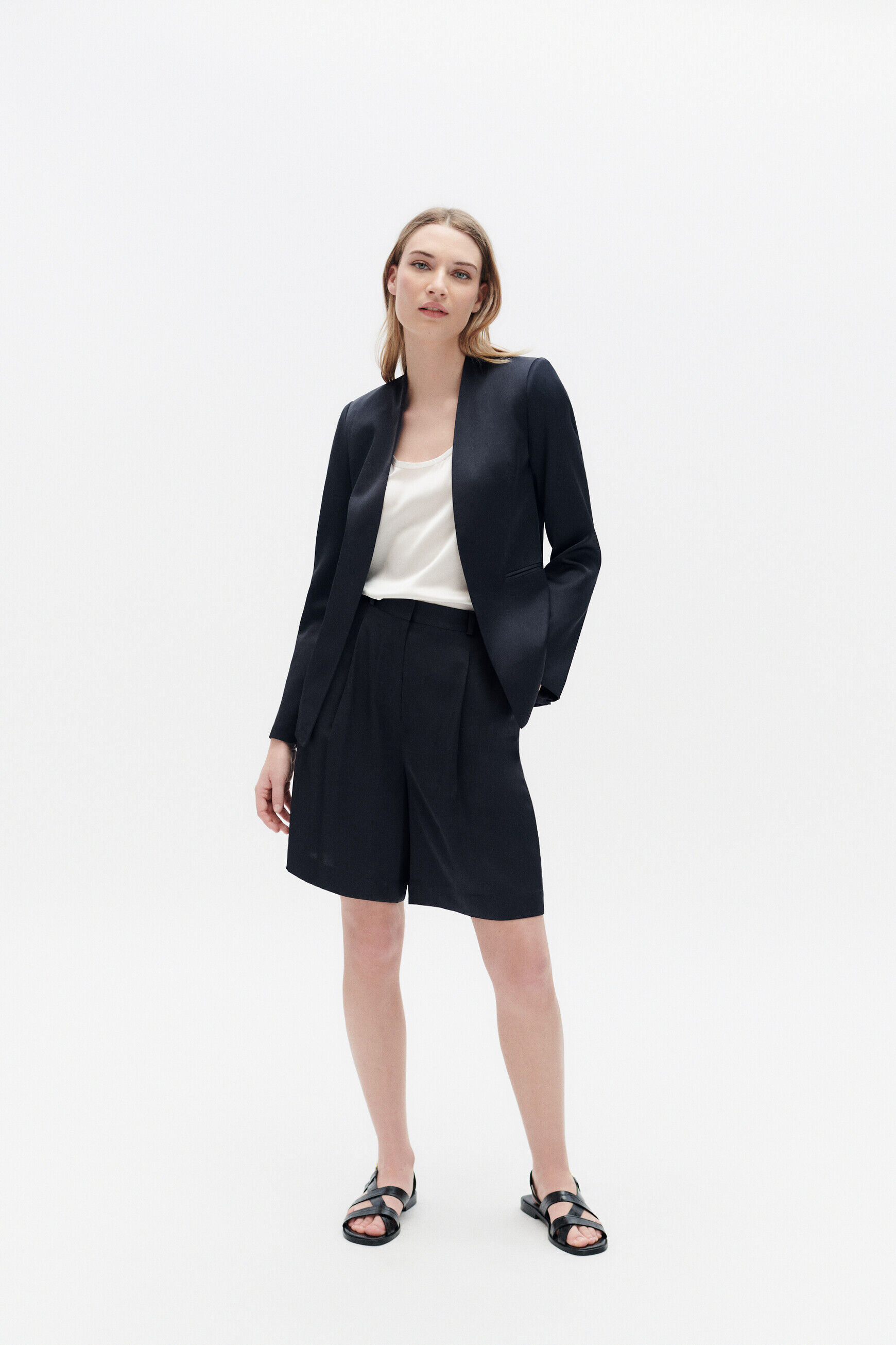 Pantalon pbrandon bleu marine femme