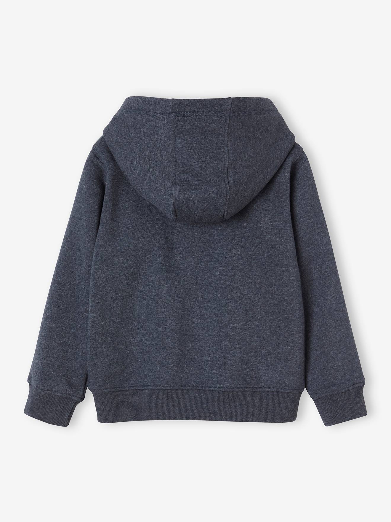 Vertbaudet Jungen Kapuzensweatjacke, Skater BASIC Oeko-Tex - graublau