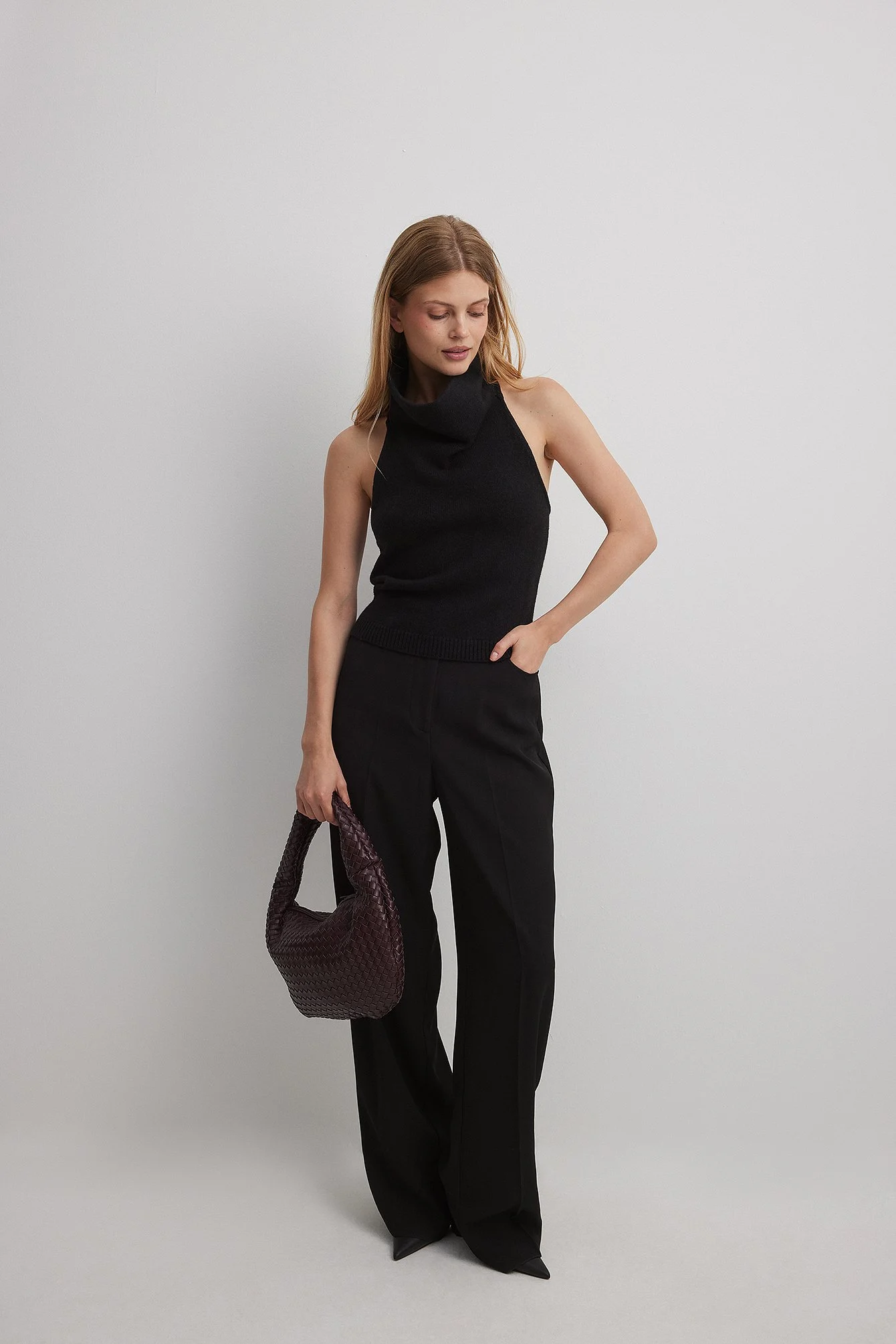 Feingestricktes Neckholder-Top