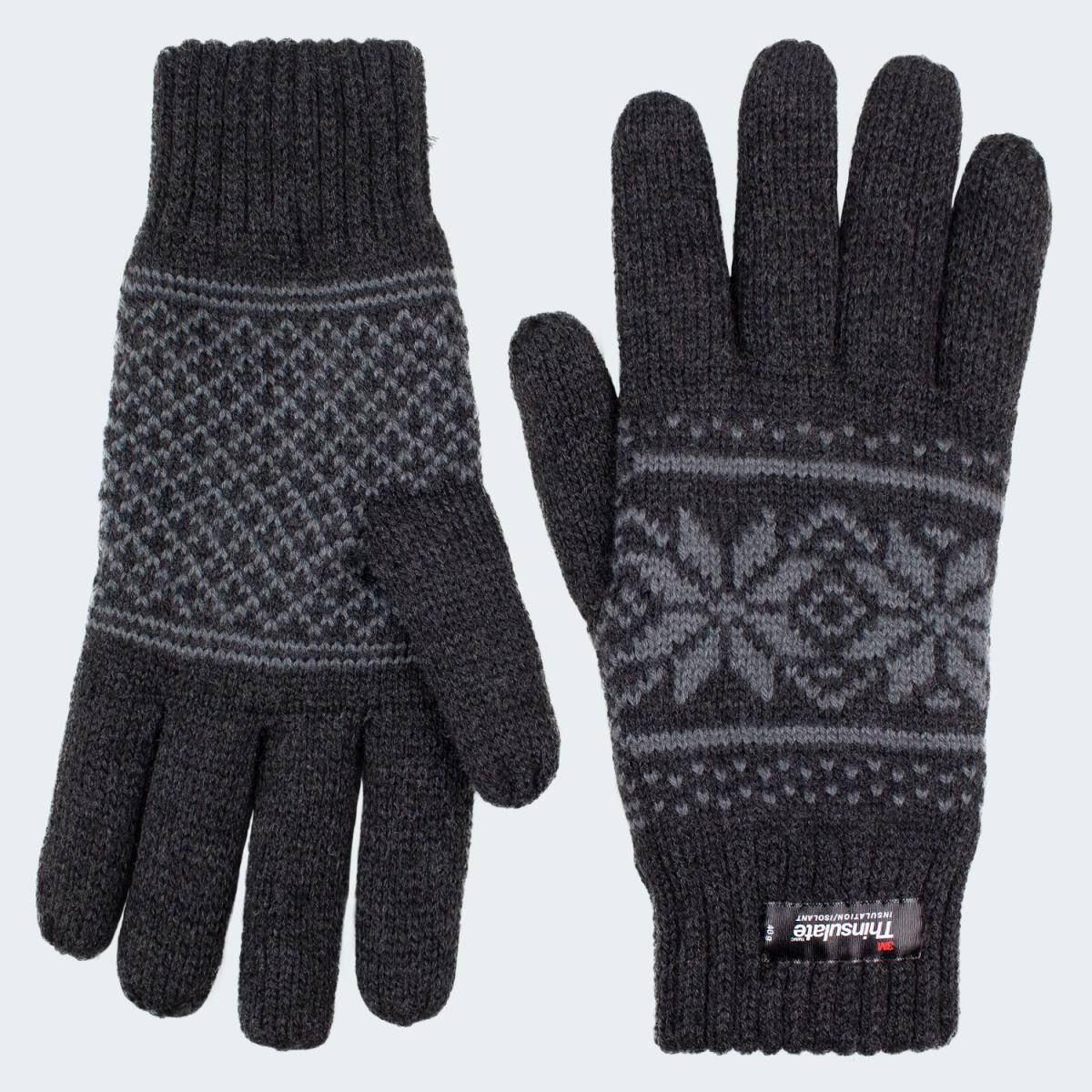 Tarjane AnthracitePattern Thinsulate Strickhandschuhe