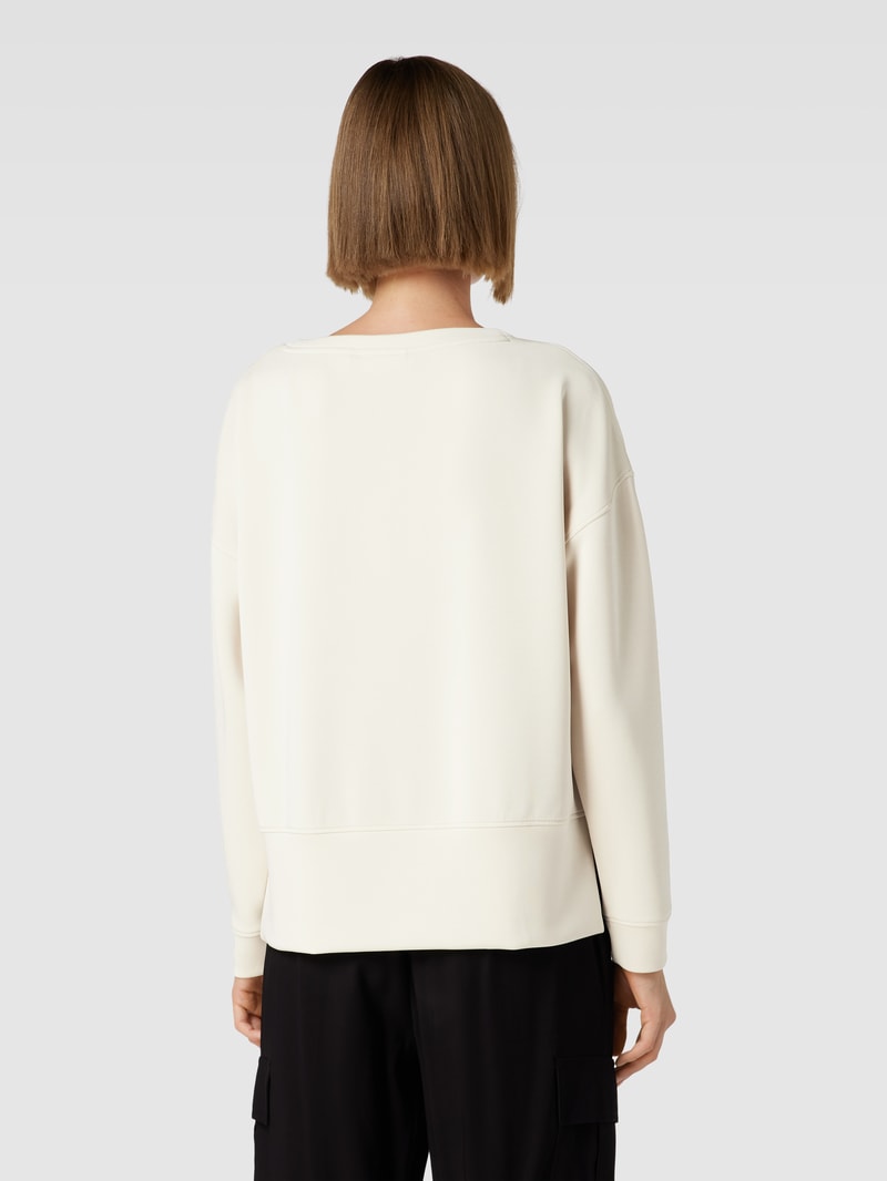 Sweatshirt mit U-Boot-Ausschnitt in beige
