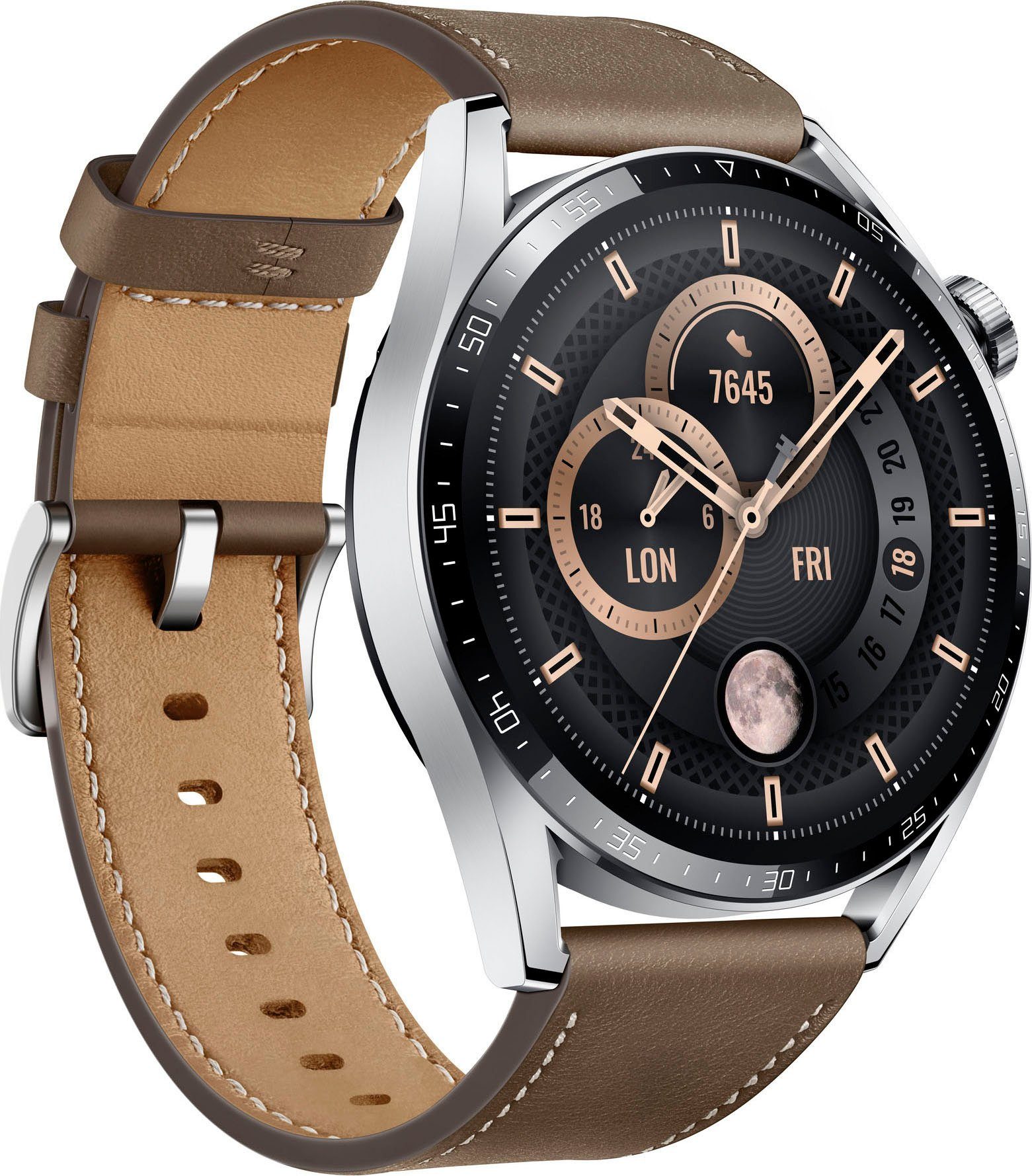 Huawei WATCH GT3 46mm Smartwatch (3,63 cm/1,43 Zoll, Huawei Lite OS), 3 Jahre Herstellergarantie