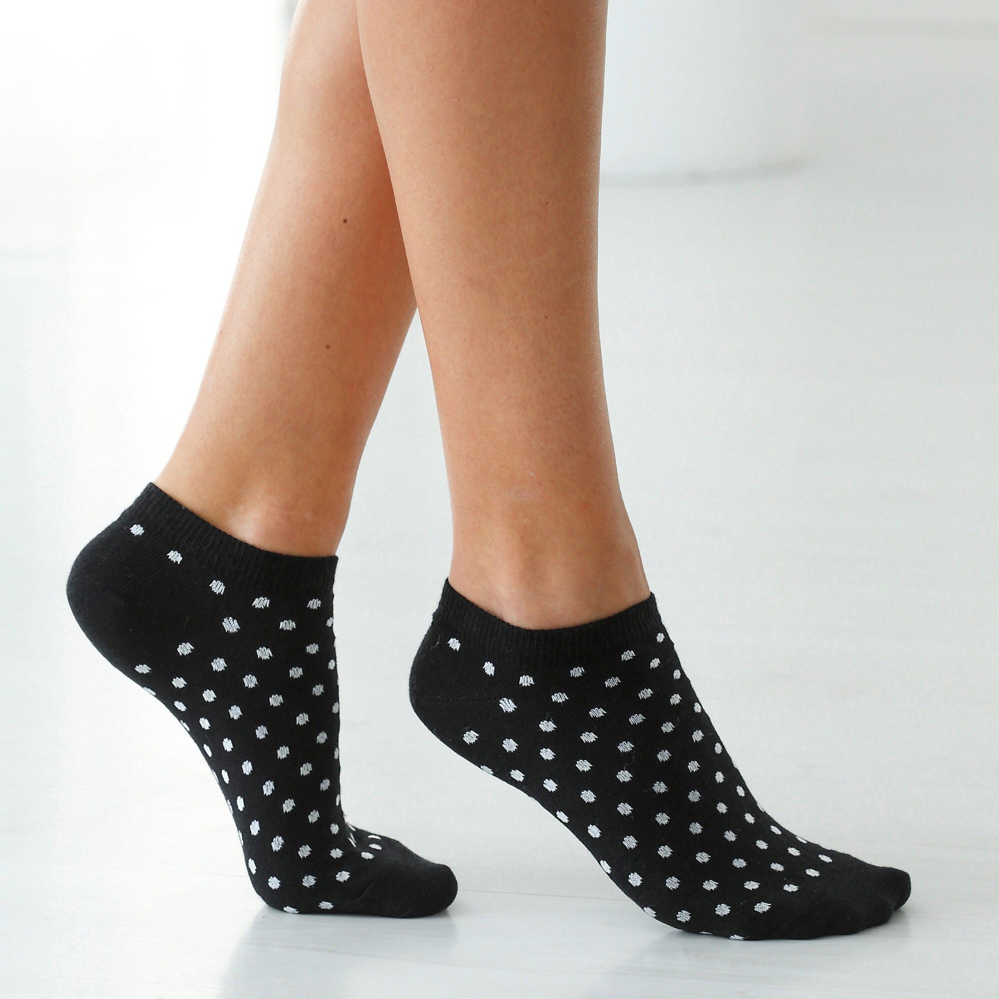 Socquettes basses pois fantaisie