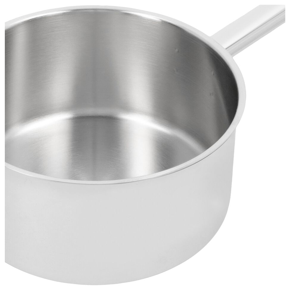 Stieltopf ohne Deckel 20 cm, 18/10 Edelstahl, Silber