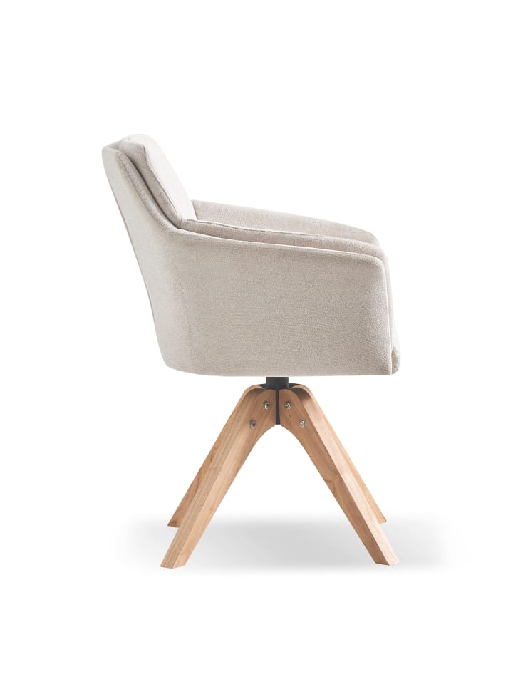B&D Home Drehstuhl DAISY in Cremeweiß - (B)62 x (H)86 x (T)63 cm günstig kaufen onesize