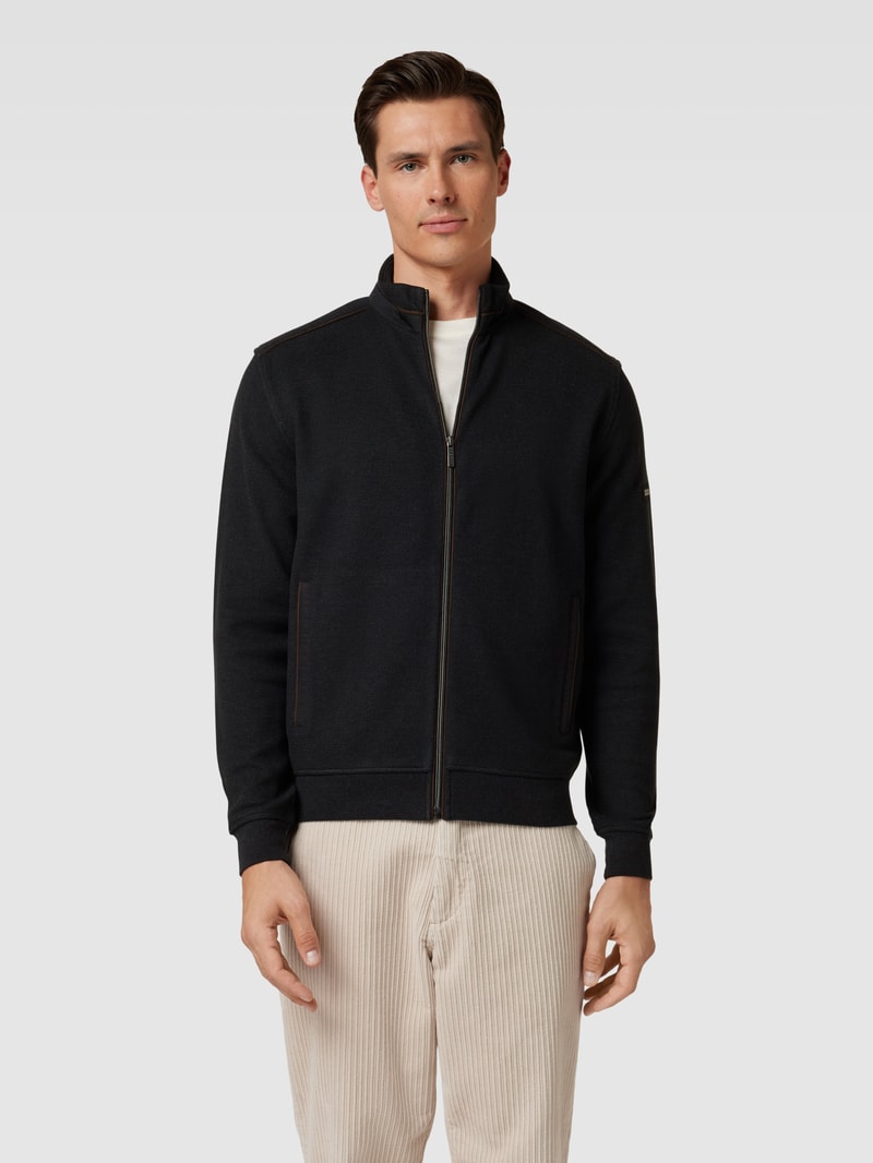 Sweatjacke mit Reißverschluss in anthrazit