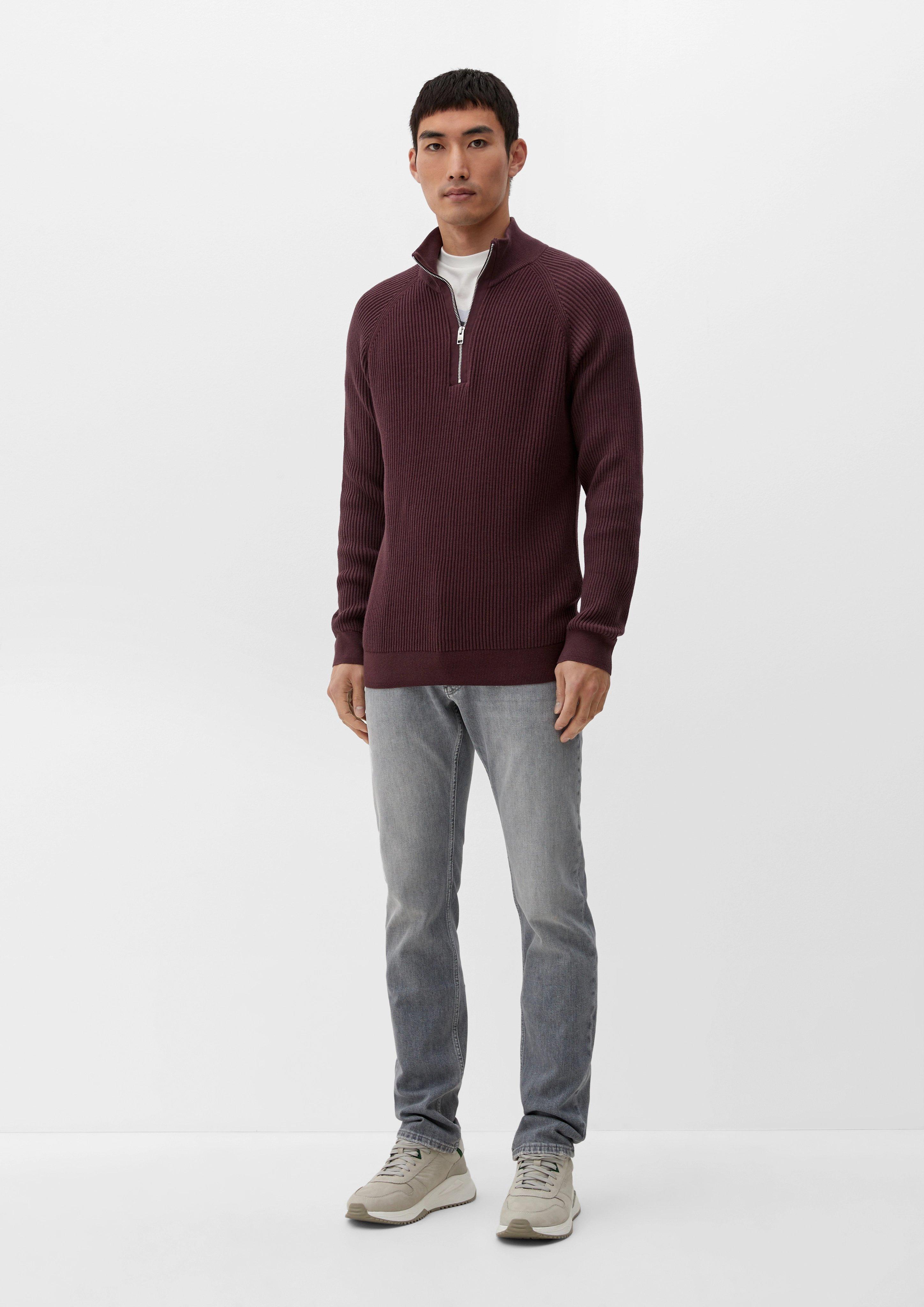 Strickpullover mit Half-Zip  2124529-4991