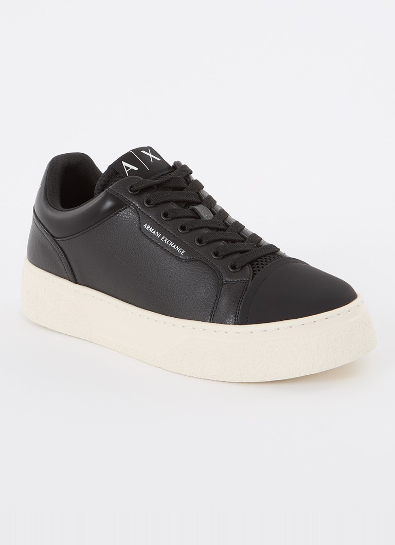 Adidasy Armani Exchange ze skórzanymi detalami