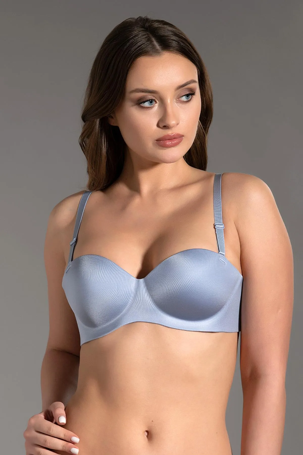 C&City  Unterstützte Laser Soft Cap Strapless C16055 Hellblau