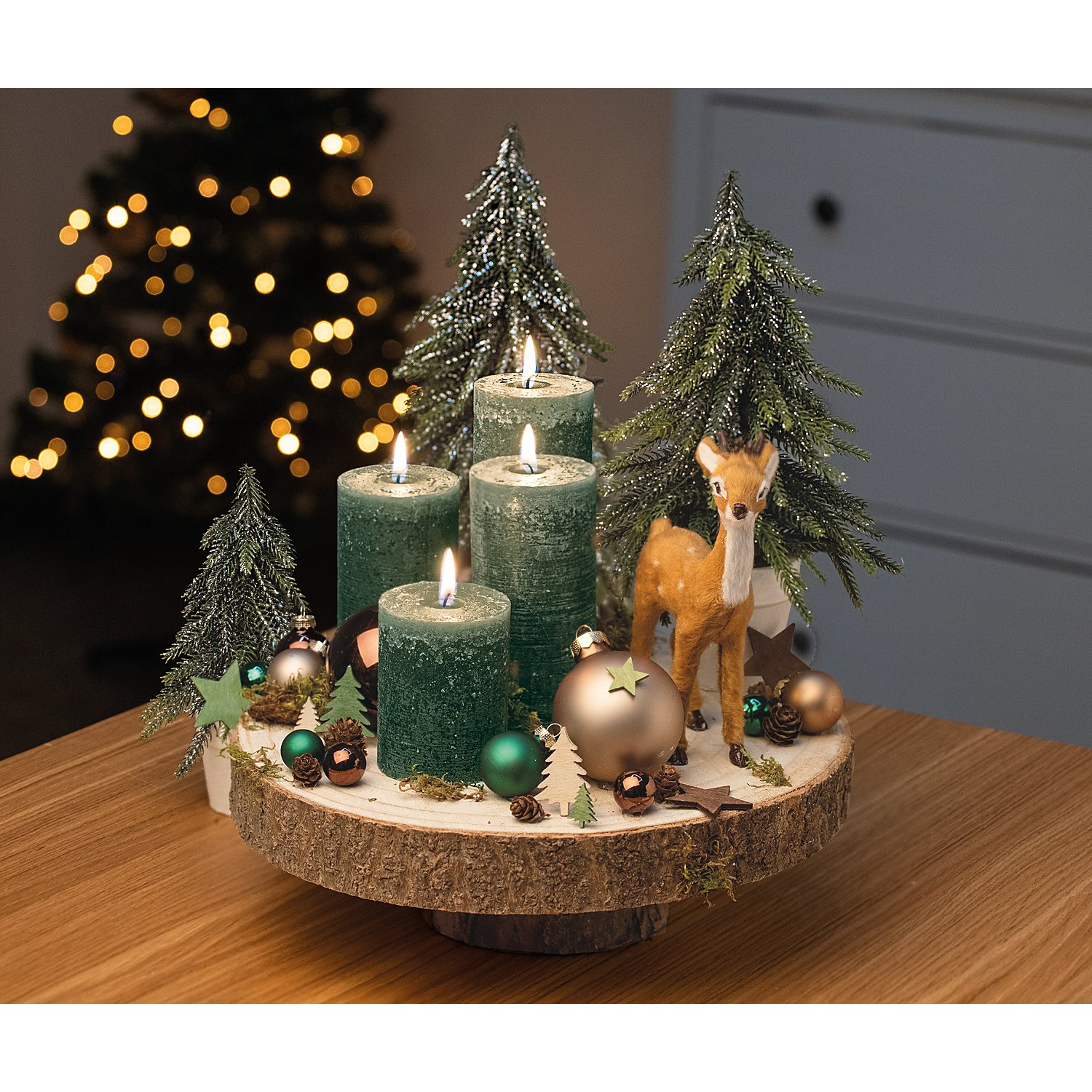 Deko-Tannenbaum, mit Glitzer, 19 cm