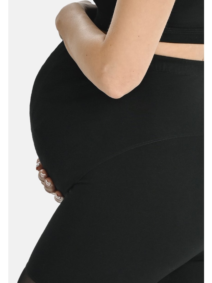 Teyli Schwangerschaftsleggings aus Baumwolle Rebeca in schwarz günstig kaufen