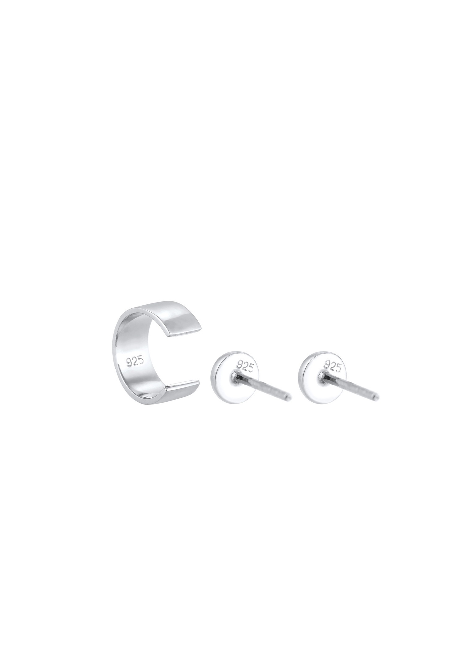Elli Set Fülbevaló Basic Minimalista Geo Stud Fülbevaló Női - (925/1000 Ezüst)