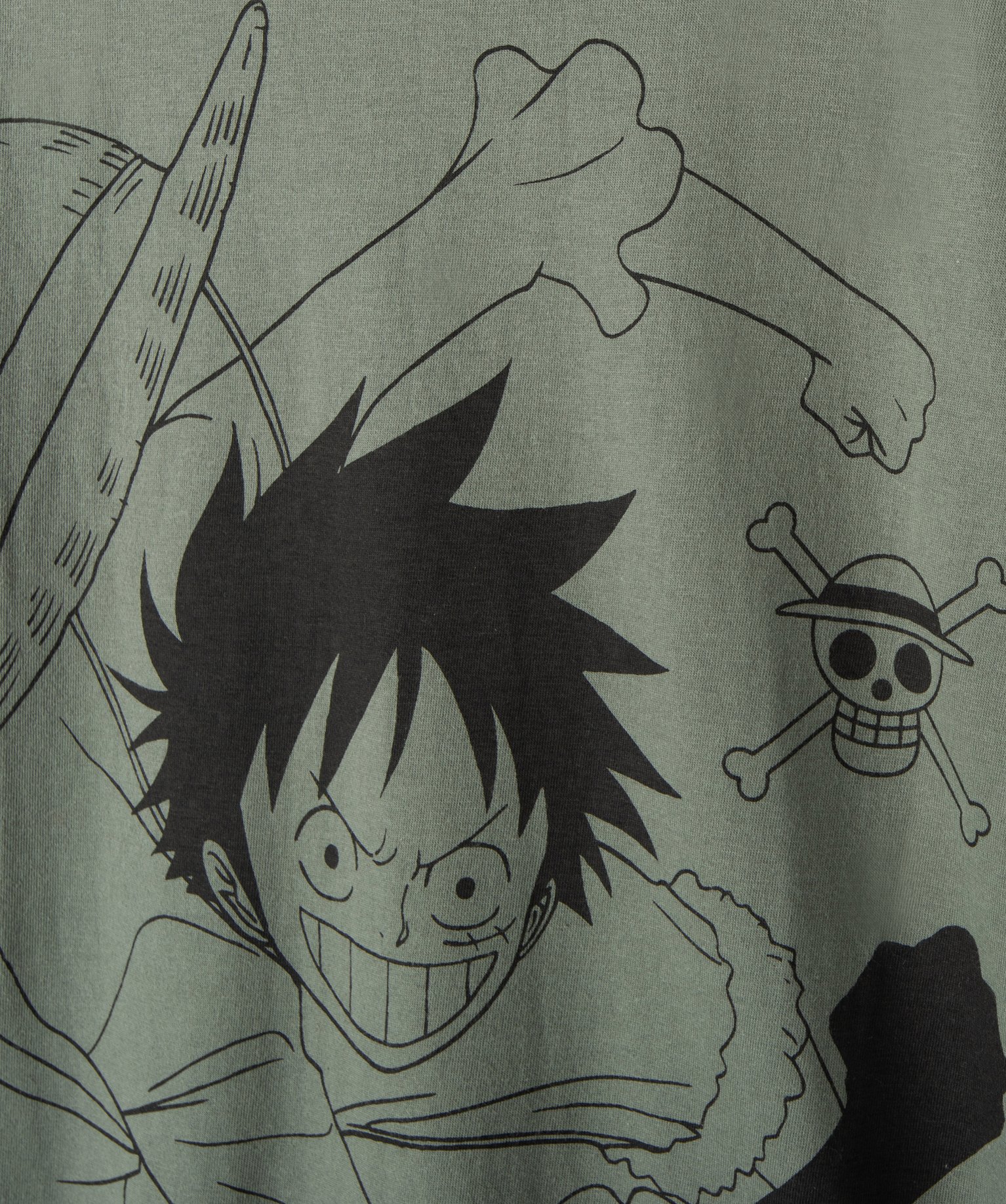 Tee-shirt à manches courtes à motifs manga Garçon - One P... kaki | GEMO