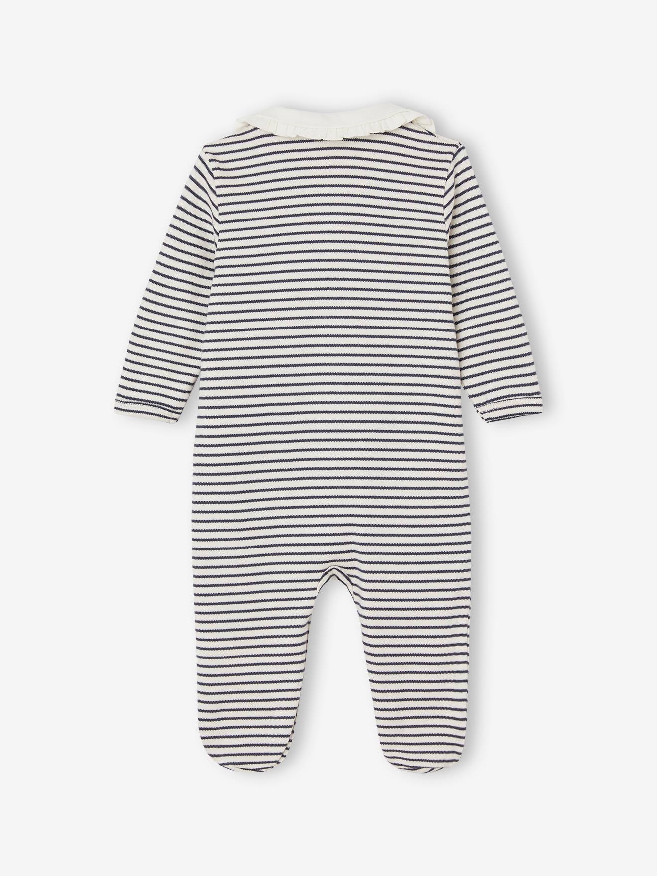 Vertbaudet 3er-Pack Baby Strampler aus Interlock Oeko-Tex - nachtblau