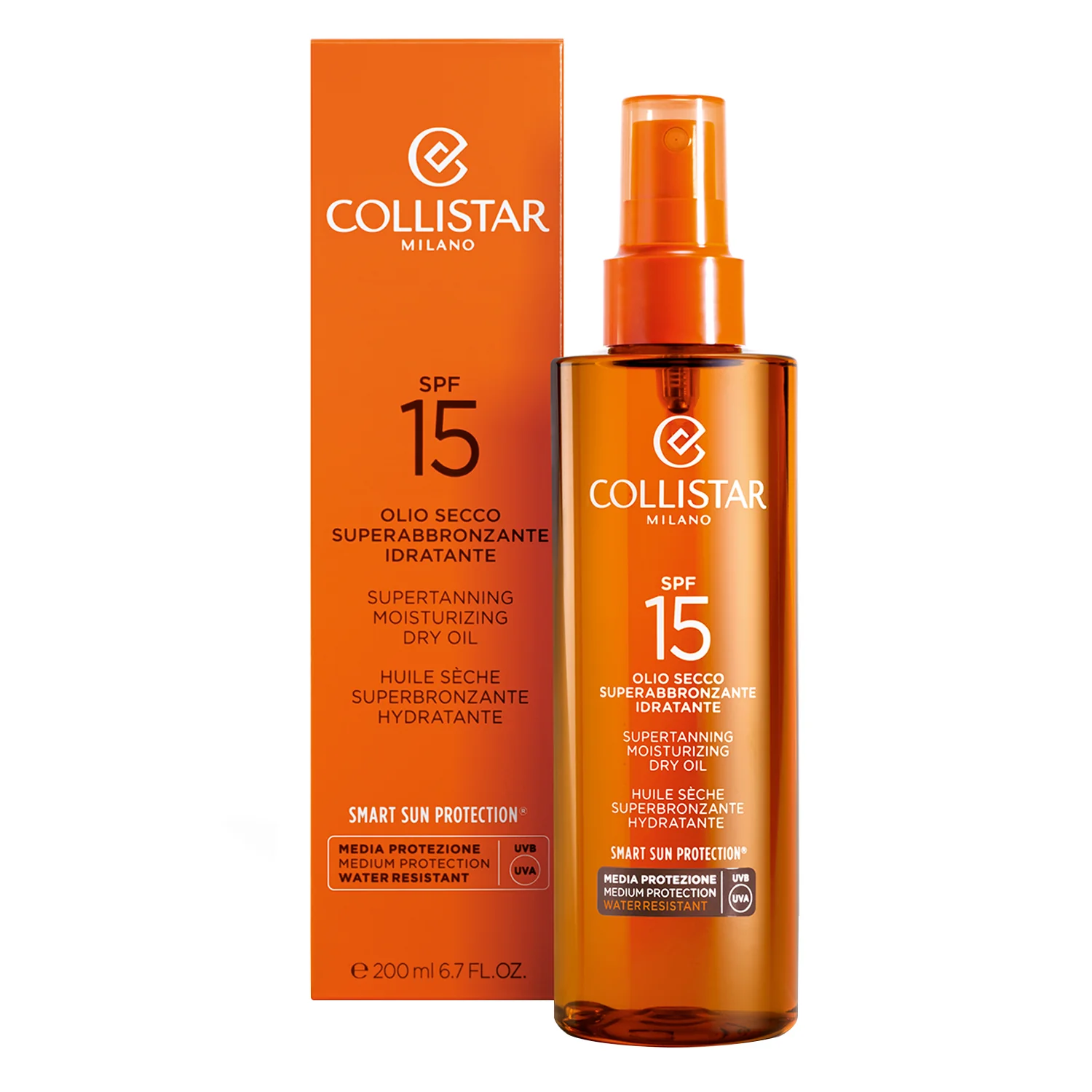 Szuper barnító hidratáló olaj SPF15 - Közepes erősségű napozóolaj testre.