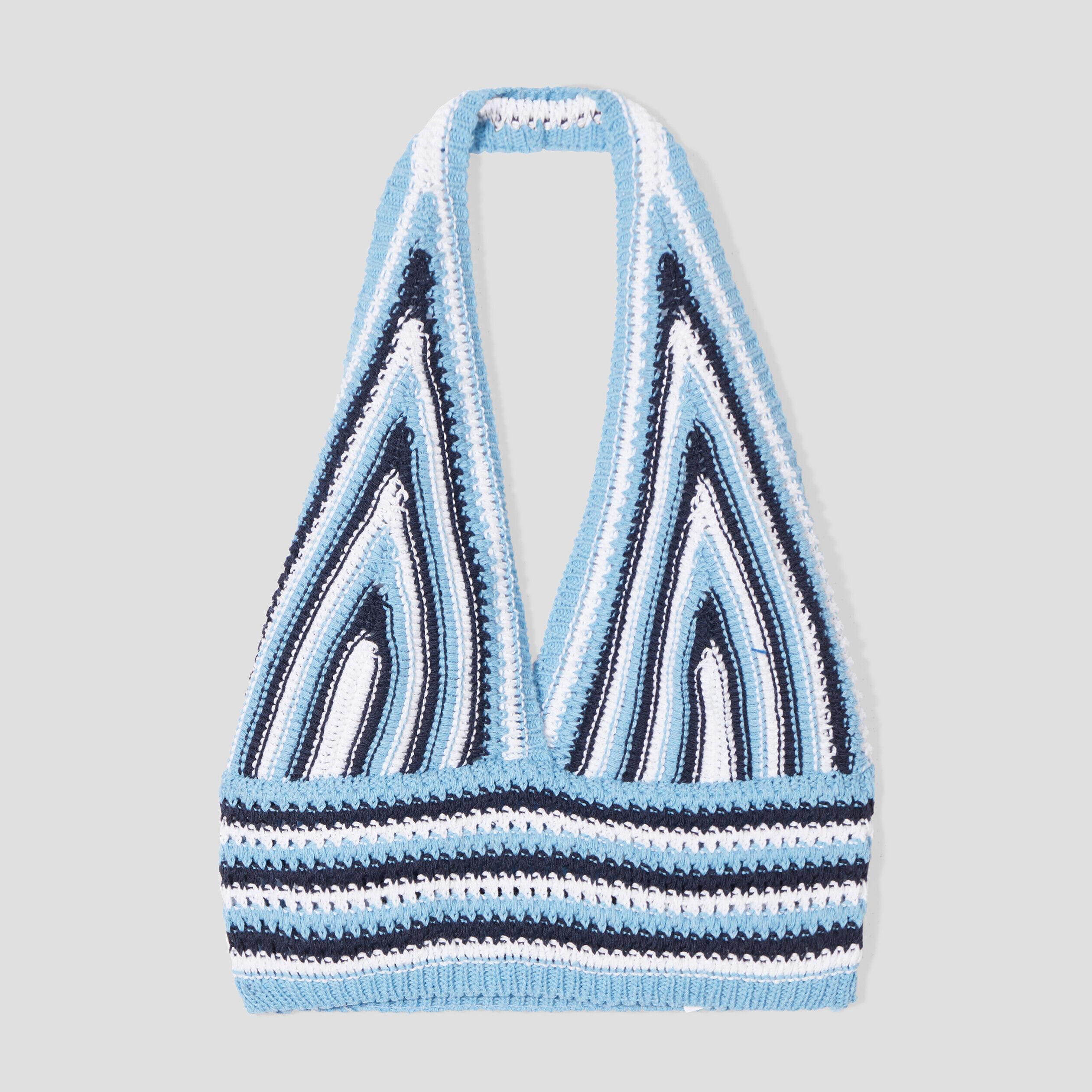 Crop top en crochet bleu femme | Cache Cache