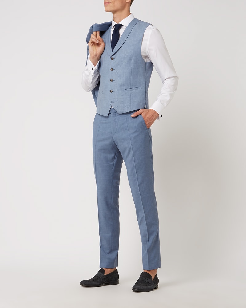 Weste aus reiner Schurwolle - YOUR OWN PARTY by CG – CLUB of GENTS in hellblau