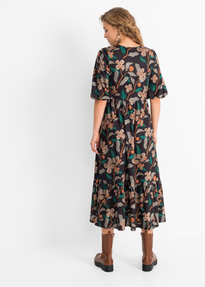 Midikleid mit Blumendruck