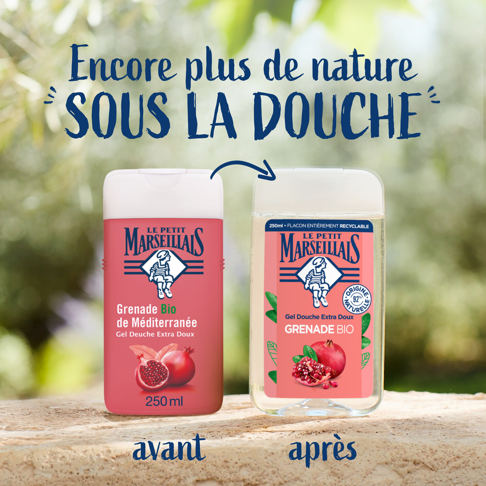 le petit marseillais Gel Douche Extra Doux Grenade Mediterranee 250 ml Gel douche