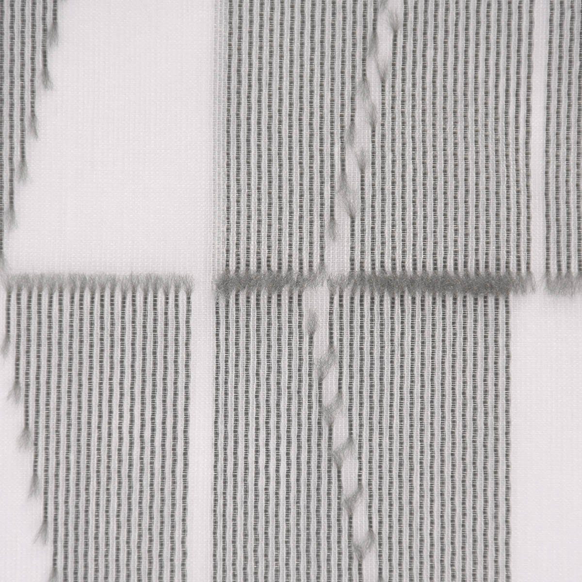 Meterware Rasch Textil Stores Scherli Rechtecke abstrakt grau 300cm, halbtransparent, Kunstfaser, überbreit