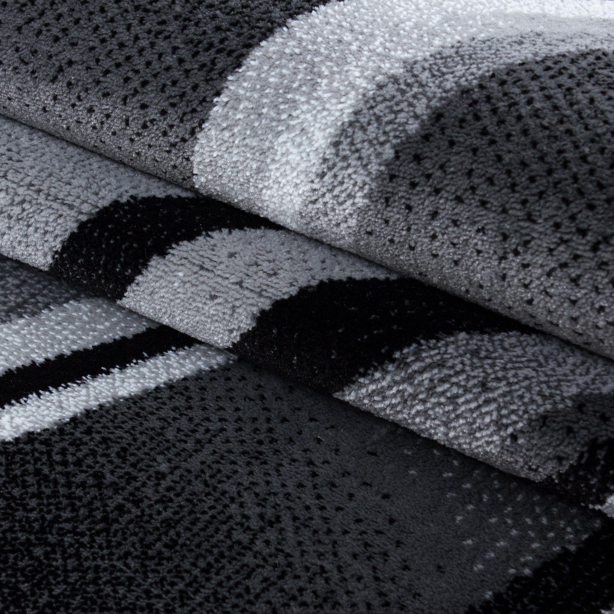 Designteppich Abstrakt Wellen Design, Carpetsale24, Läufer, Höhe: 12 mm, Kurzflor Teppich Wohnzimmer Abstrakt Wellen Design versch. größe