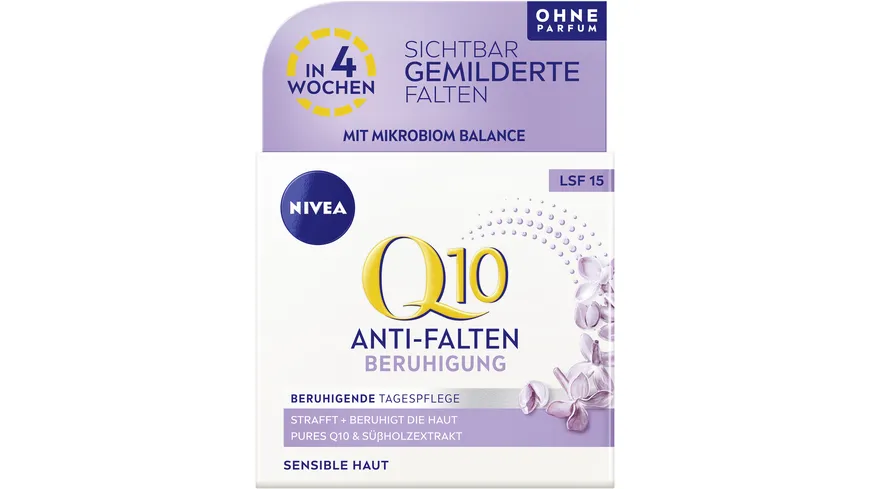 NIVEA Q10 Anti-Falten Beruhigende Tagespflege Sensible Haut LSF15 50 ml
