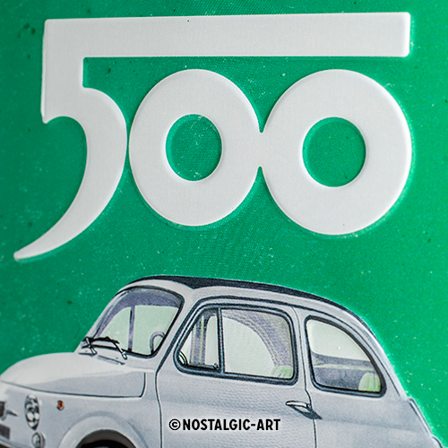 Nostalgic Art Retro Blechschild 15x20cm, Motiv "Fiat 500 - It. Colours", 1 Stück - ATU