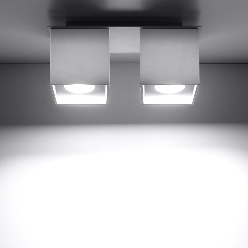 etc-shop LED Deckenspot, Leuchtmittel nicht inklusive, Deckenstrahler modern Designer Küchenlampen Strahler 2 flammig