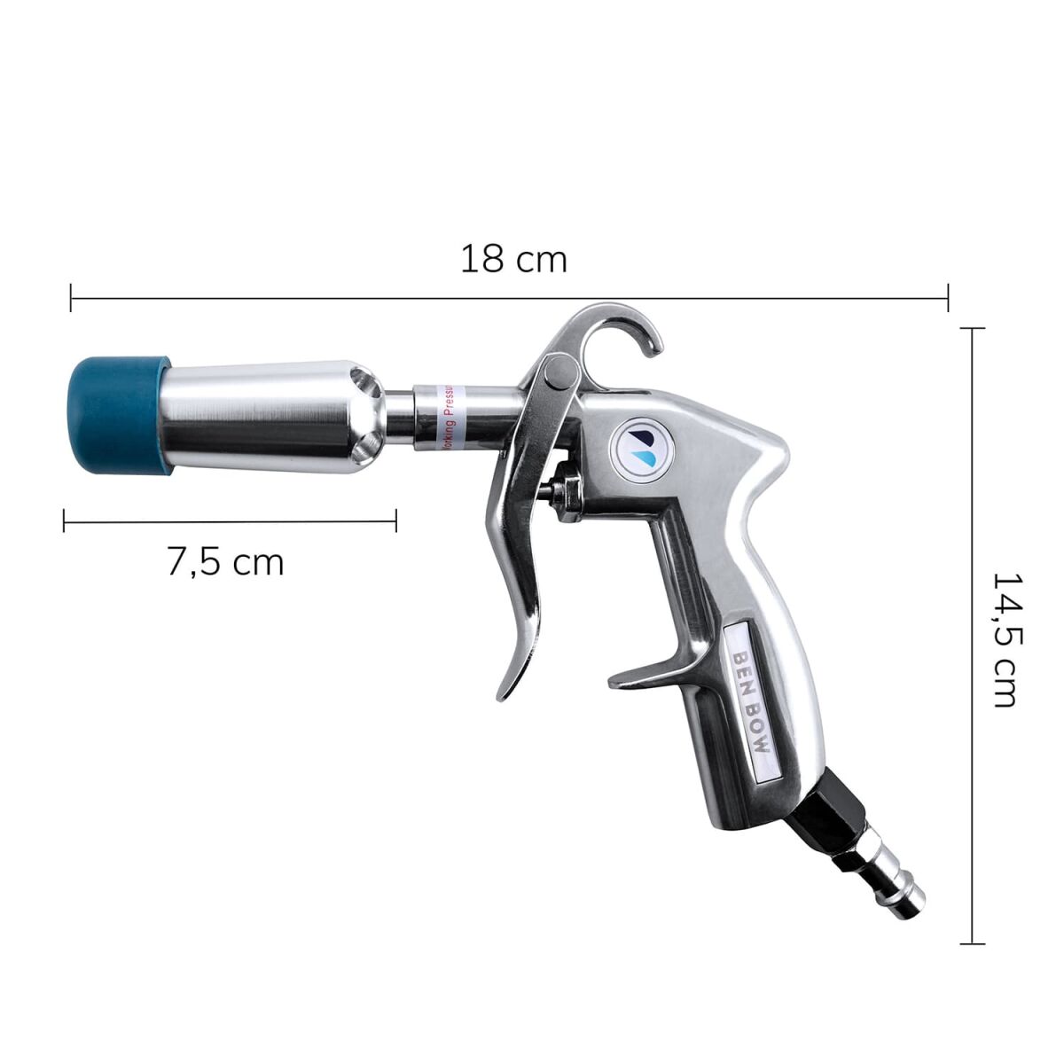 BenBow Classic 001 Druckluft Ausblaspistole mit Schutzkappe