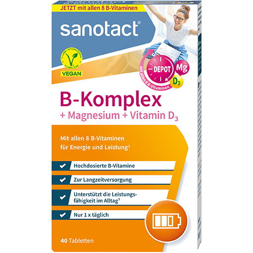 SANOTACT B-Komplex Magnesium Vitamin D3 Tabletten  40 St  Tabletten