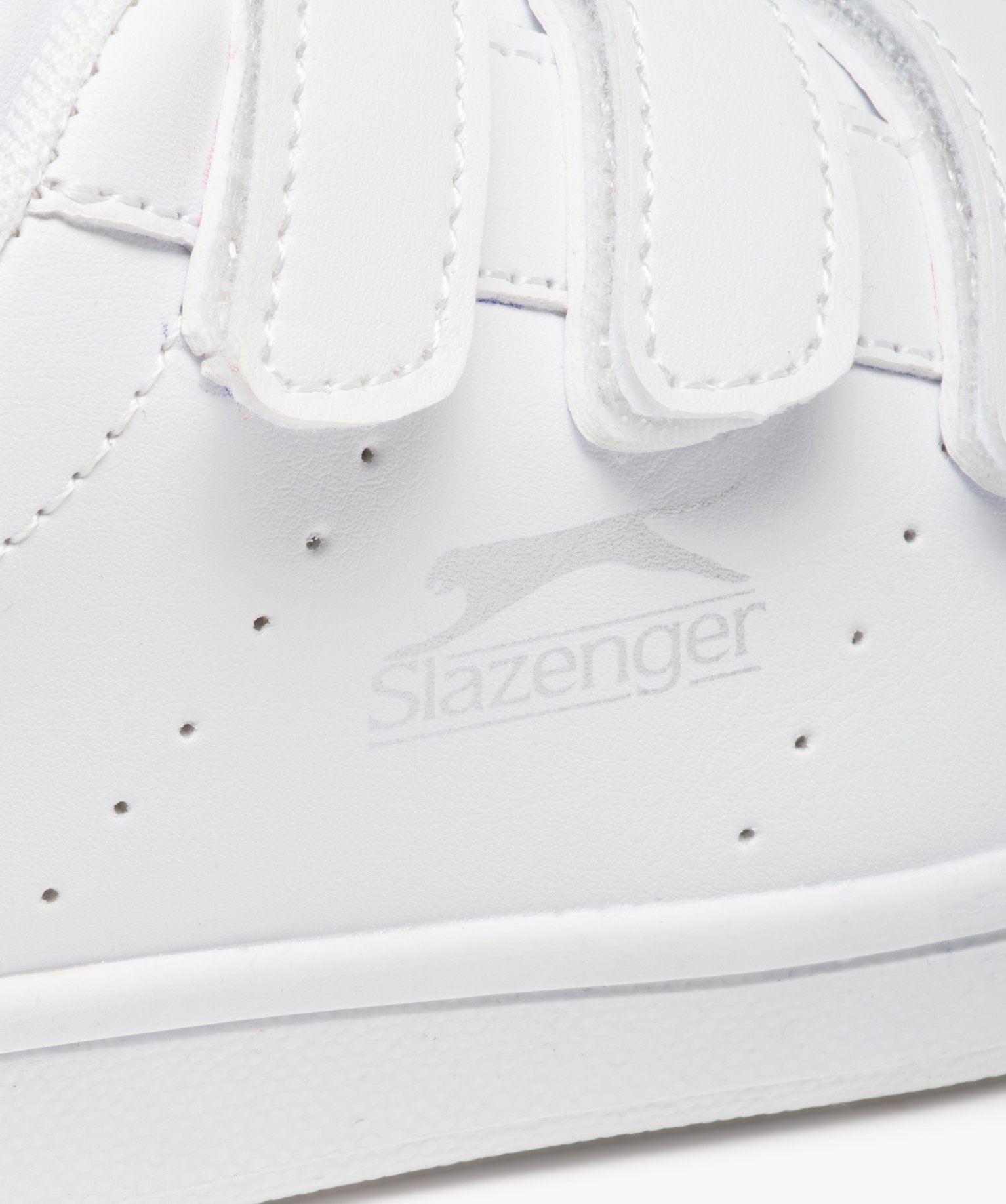 Baskets fille unies à scratchs et détails irisés - Slazenger blanc | GEMO