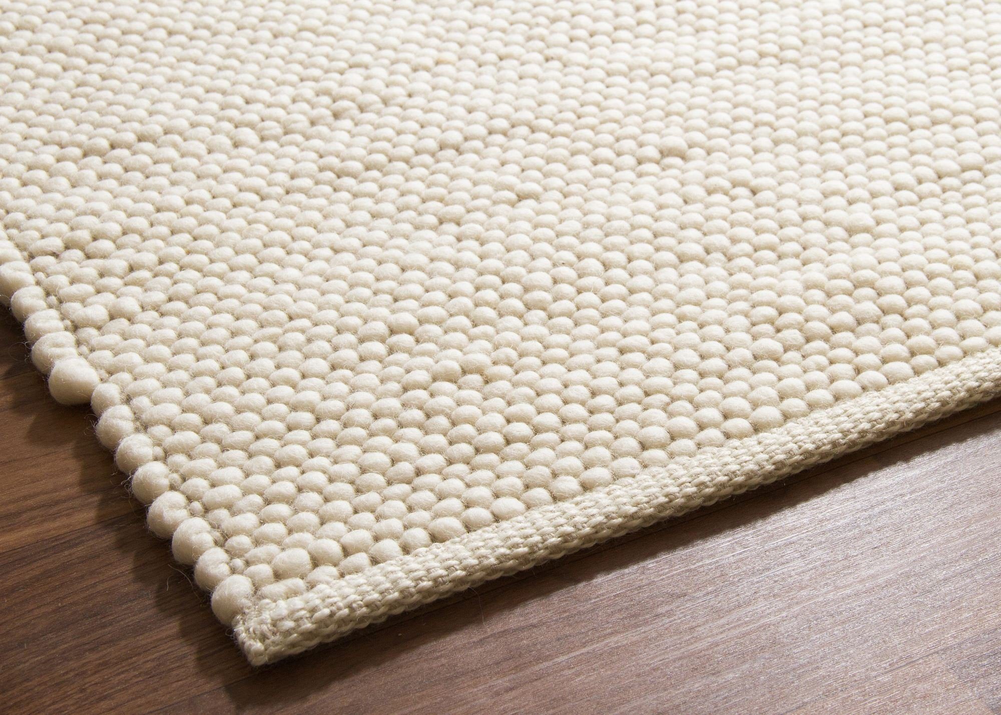 Wollteppich Gabun, Steffensmeier, Rechteckig, gewalkt, handgewebt, Wohnzimmer