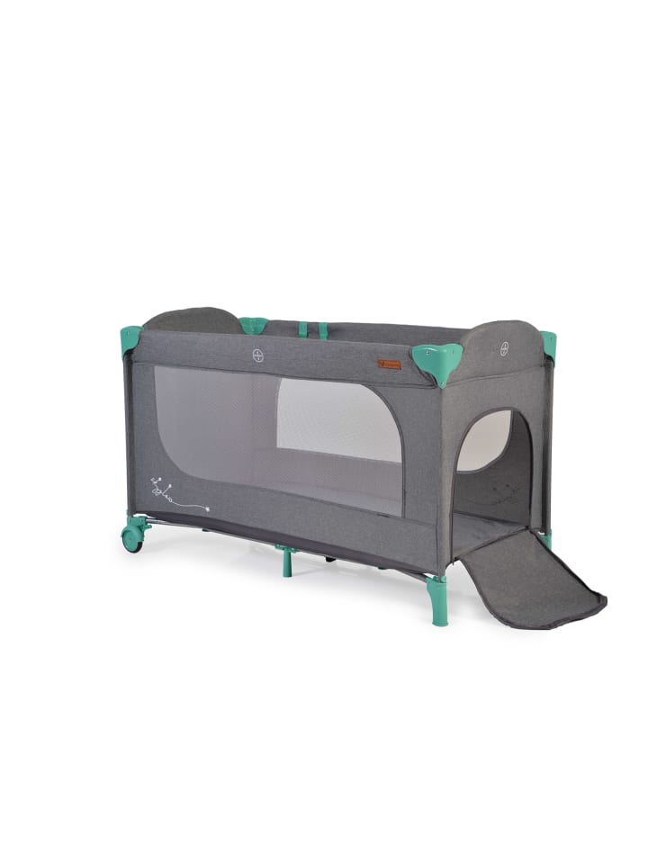 Cangaroo Reisebett Skyglow 2 Ebenen in grün günstig kaufen 60x120 cm