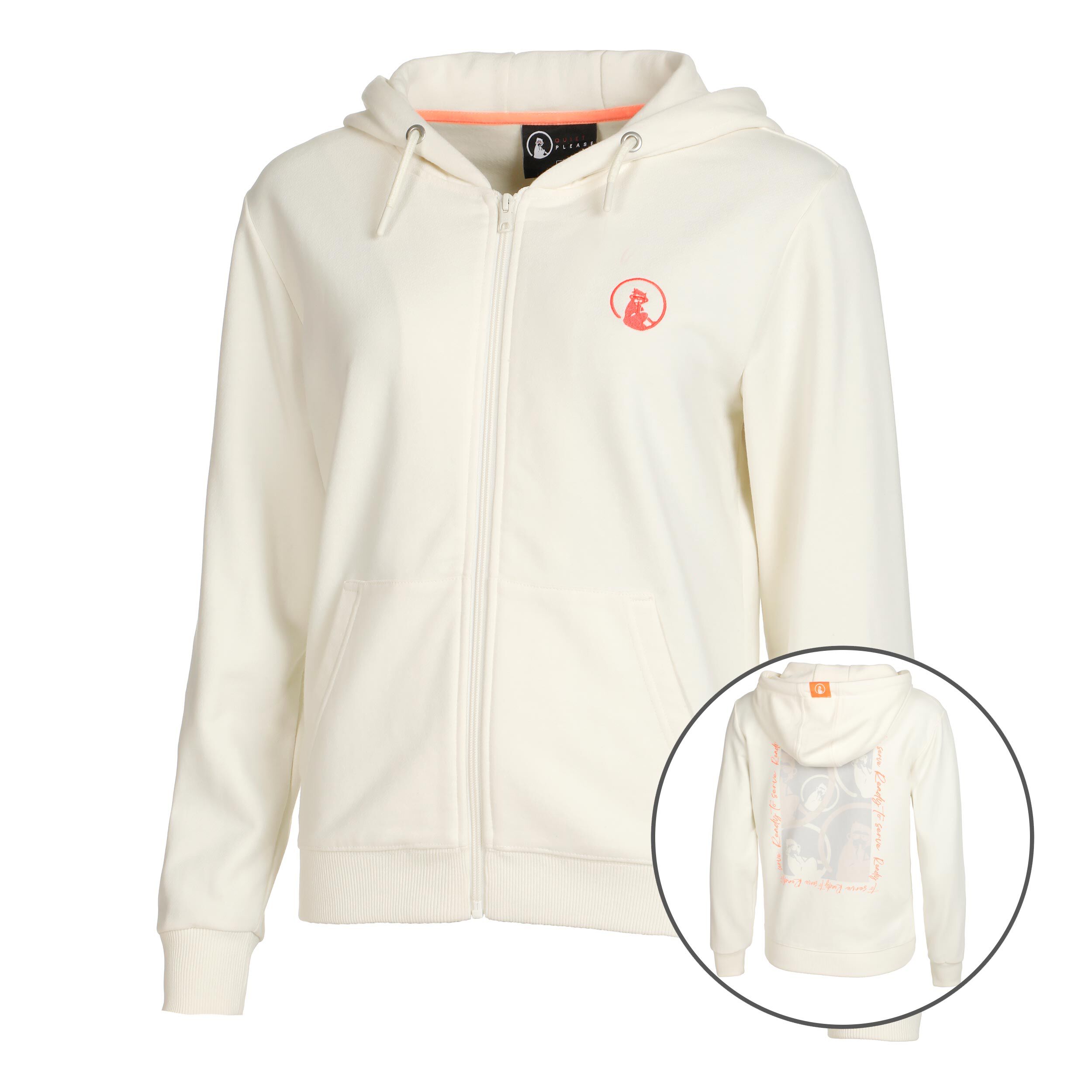 Crossroad Circles & Squares Zip Sweatjacke Damen - Weiß