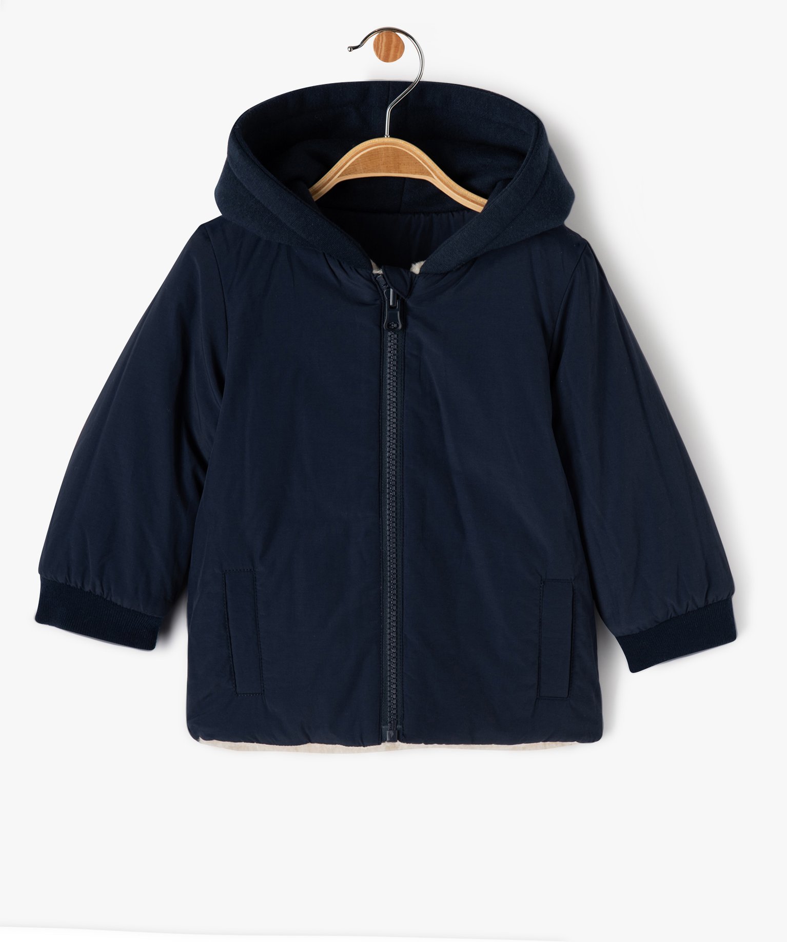 Blouson réversible à capuche bébé Garçon - LuluCastagnette ecru | GEMO