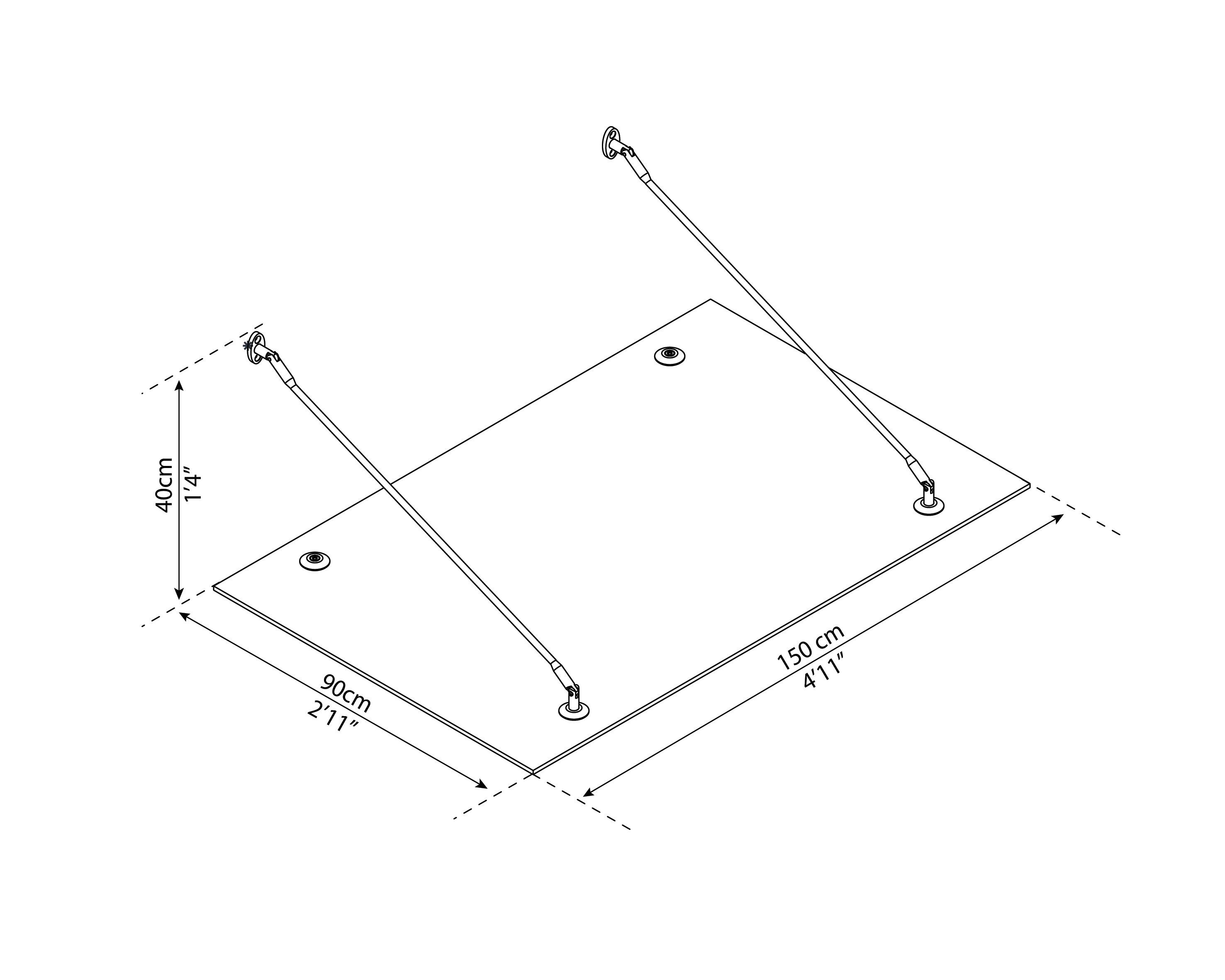 Palram - Canopia Vordach Trasparo 1500, BxT: 150x90 cm