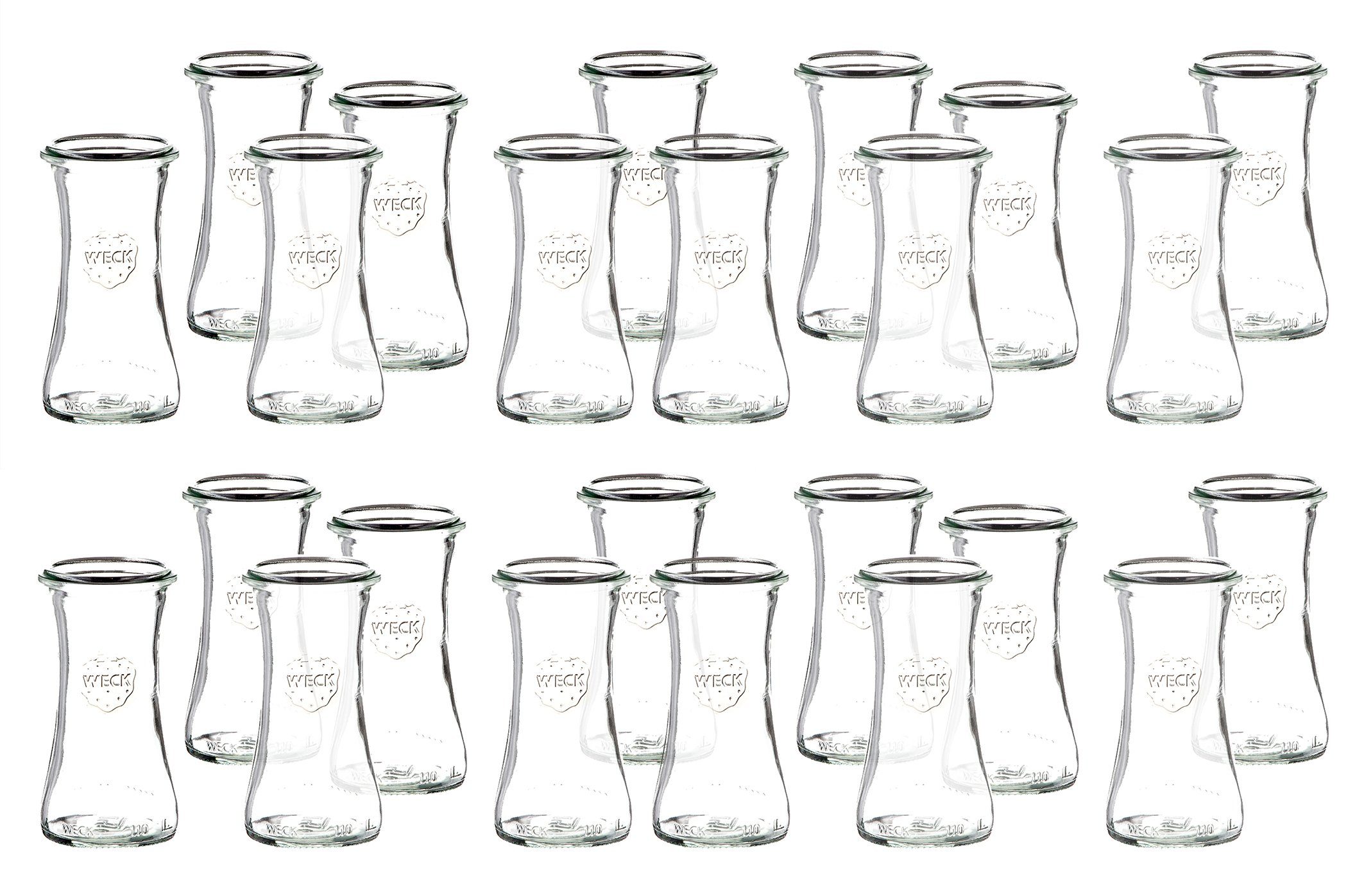 BigDean Tischvase 24er Set Blumenvase – Tischvase Glasvase für Blumen