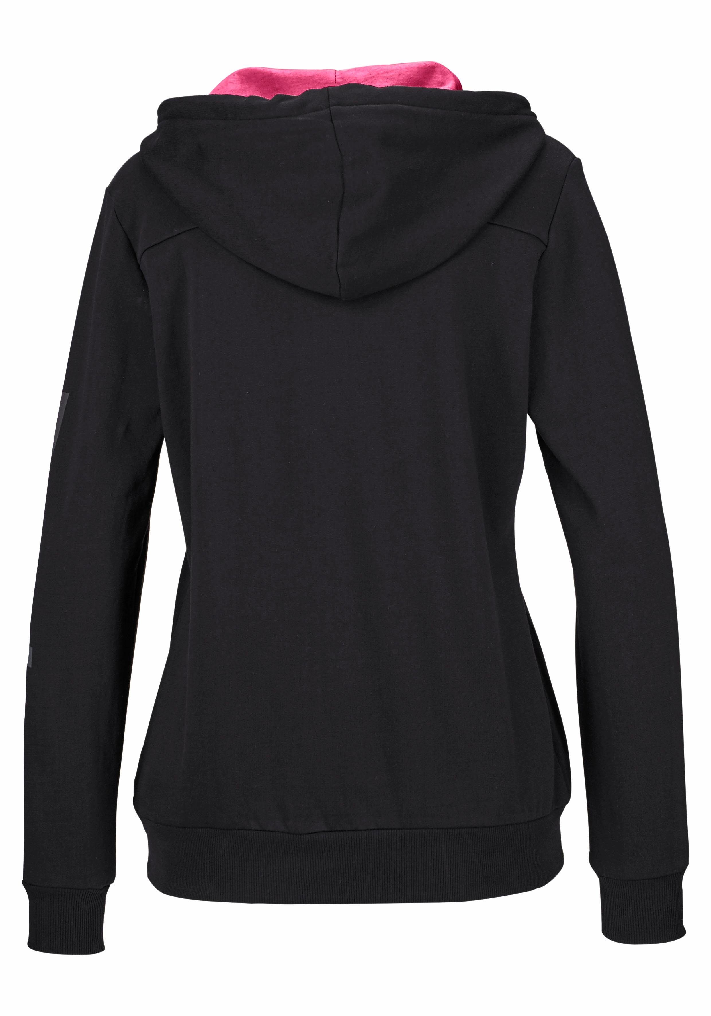 Bench. Kapuzensweatjacke mit kontrastfarbenen Details, Loungeanzug