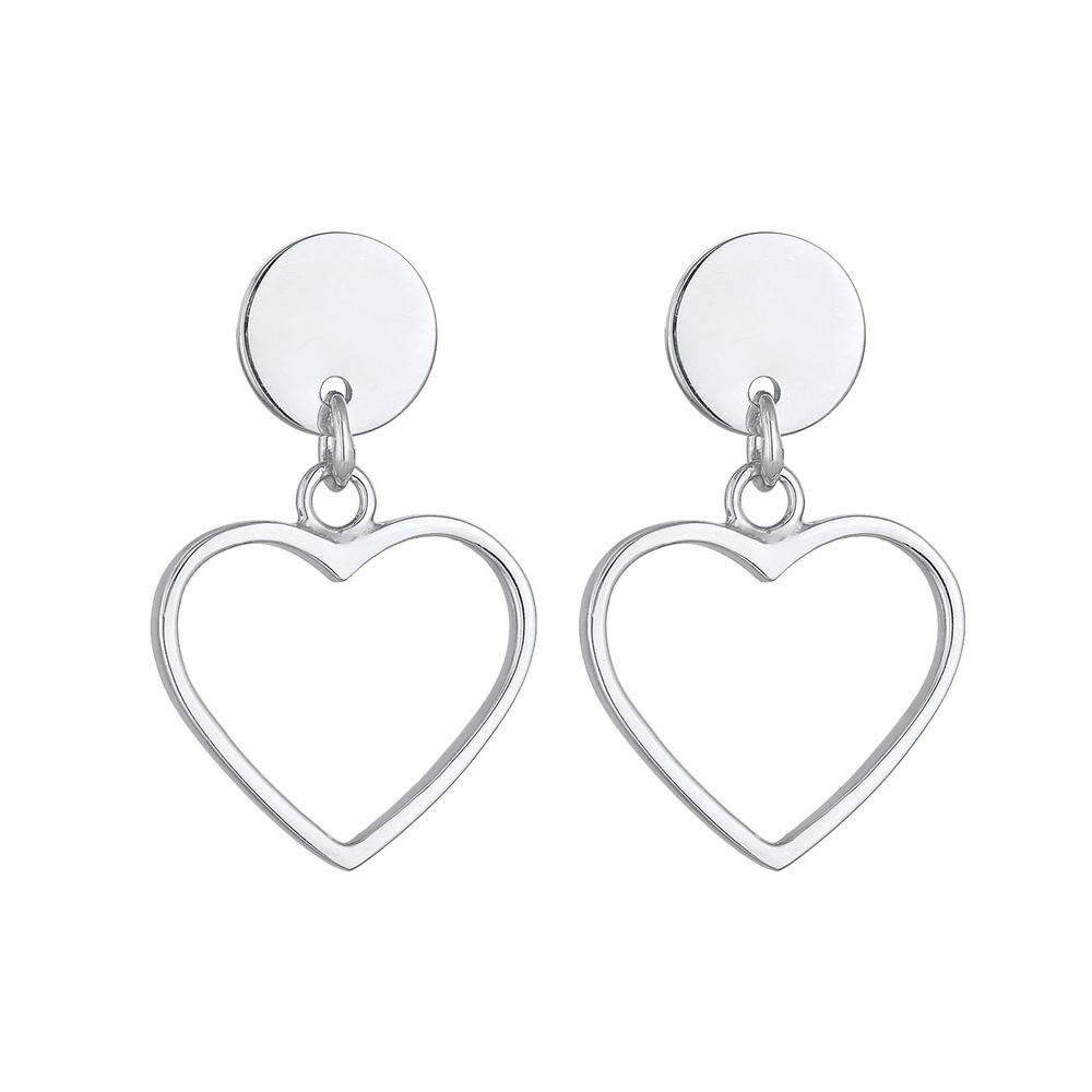 Elli Elli Boucles d'Oreilles Boucles d'oreilles pour femmes coeur en argent sterling 9 Boucles d'oreilles