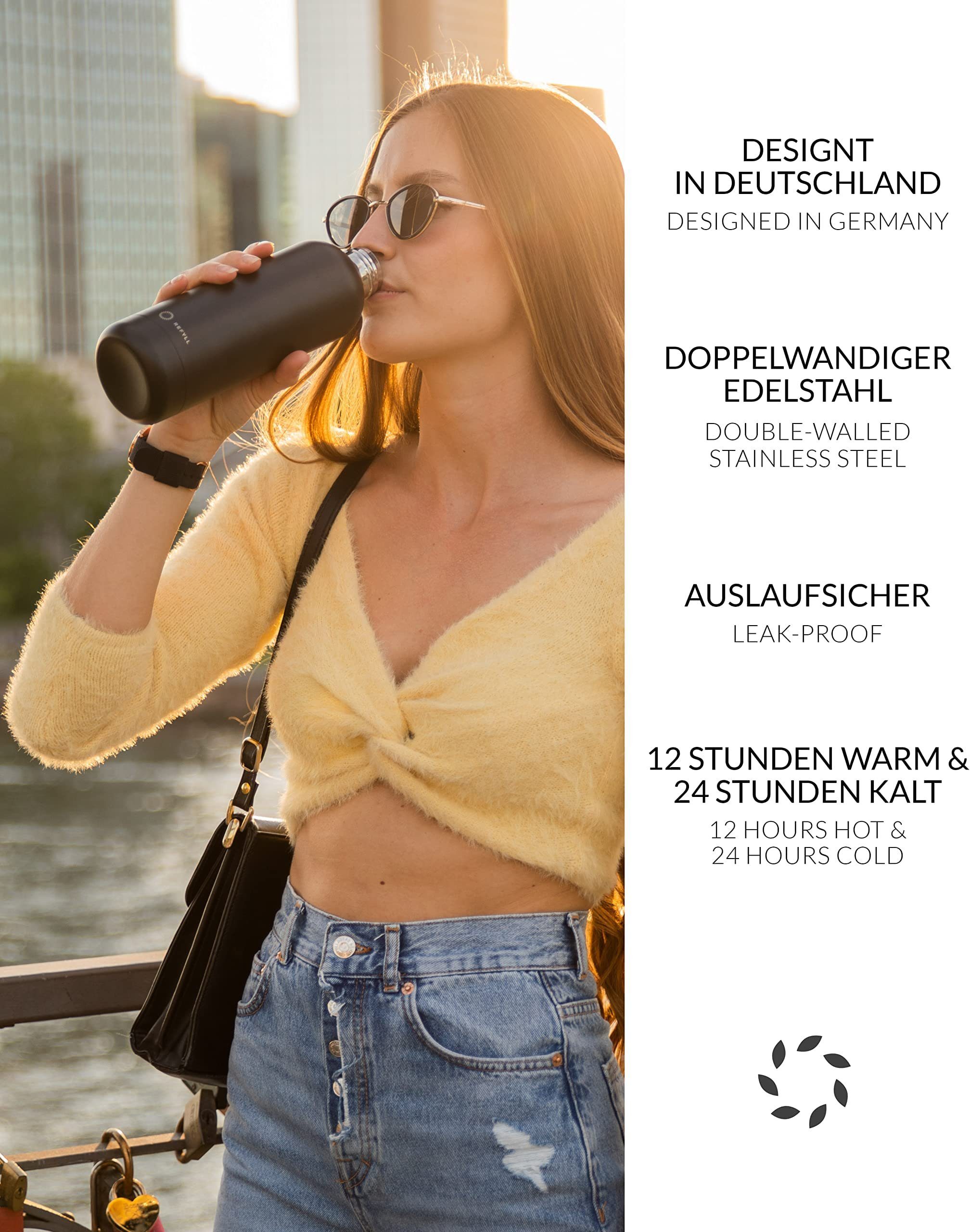 REFYLL Thermoflasche Trinkflasche Edelstahl 