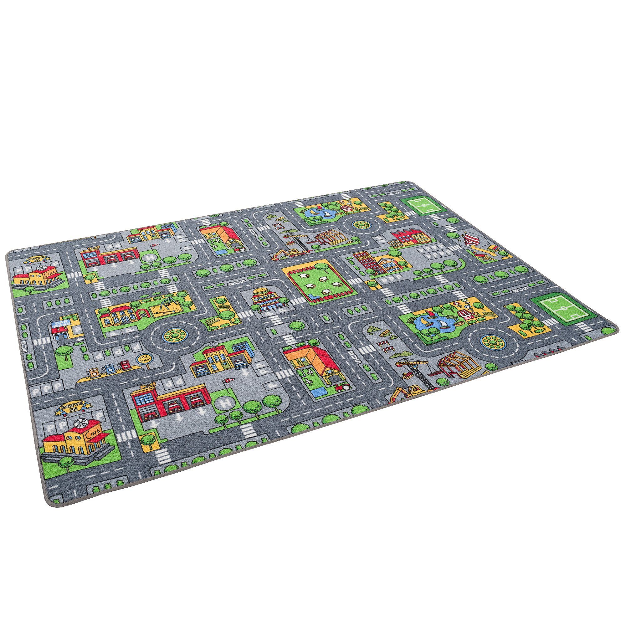 Kinderteppich Straßenteppich Beidseitig Straßenlandschaften, Pergamon, Rechteckig, Höhe: 6 mm