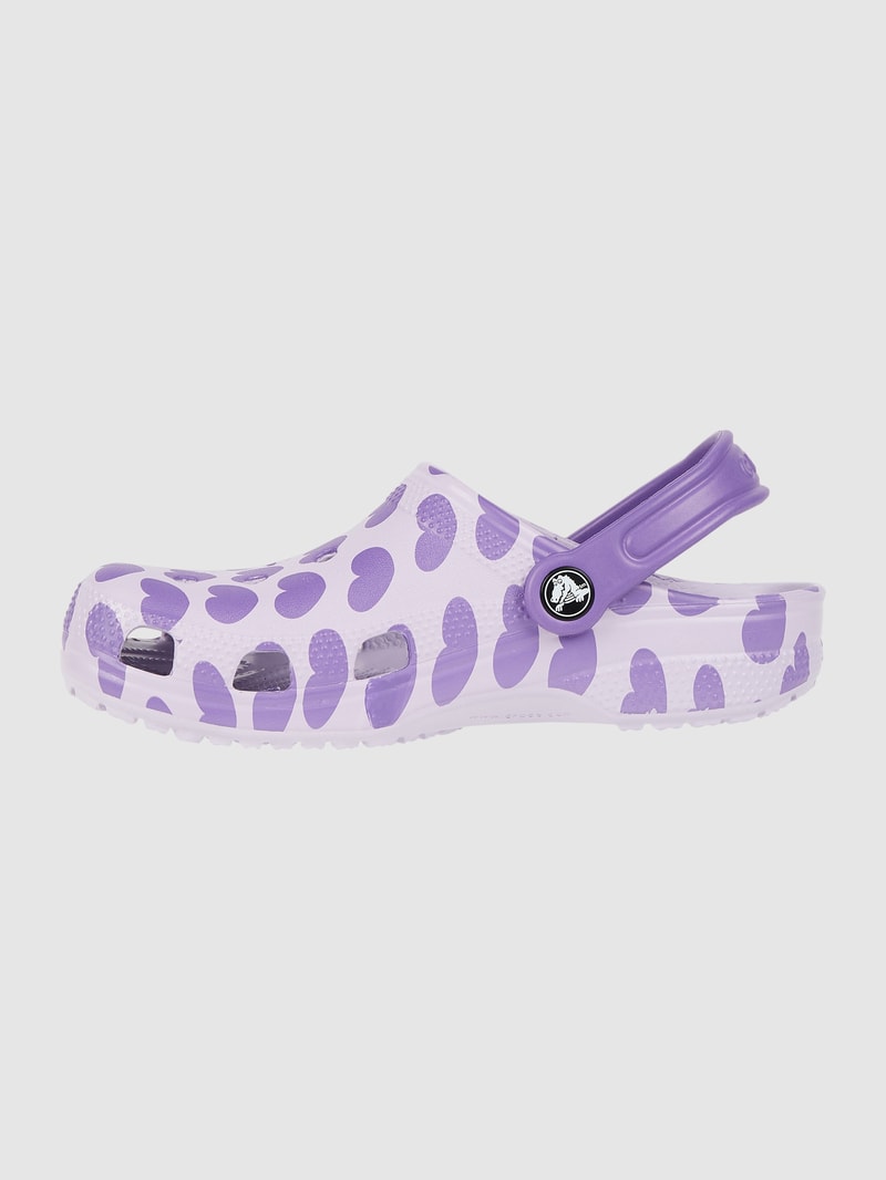 Clogs mit Allover-Muster in lavendel